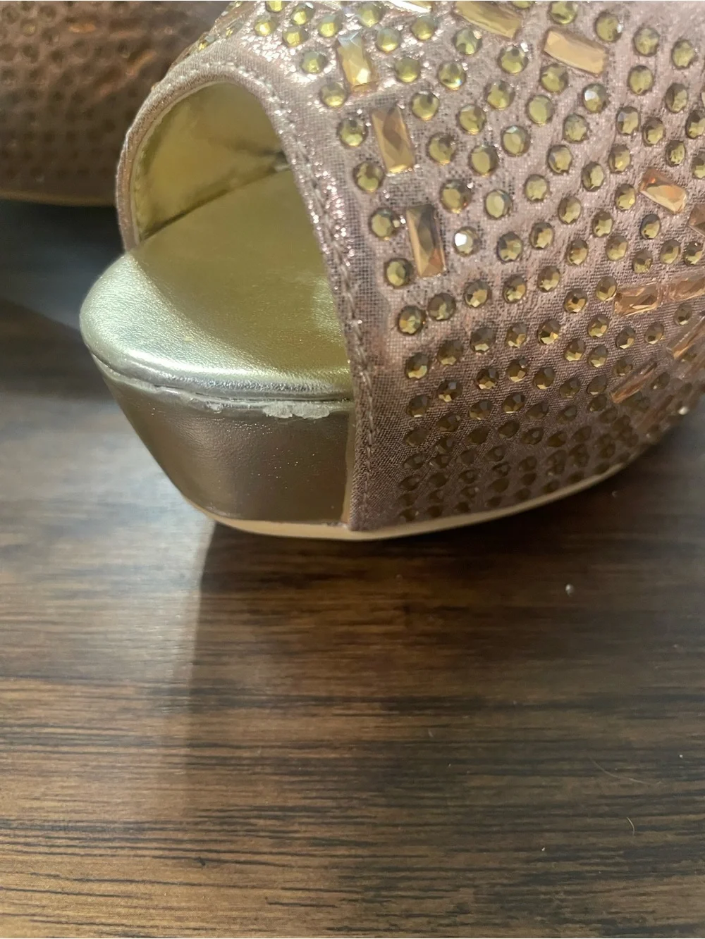 Women's Embellished Peep-Toe High Heels